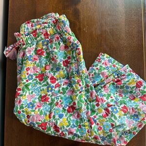 Mini Boden Cotton Print Pants with Tassels